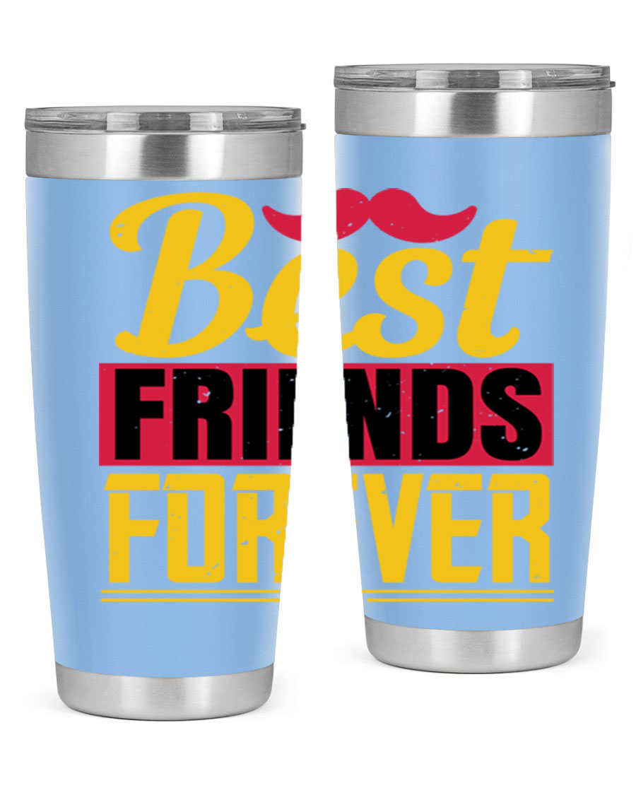 Best Friends Forever 20oz Tumbler with double wall vacuum insulation, featuring a drink-thru lid and a stylish design.