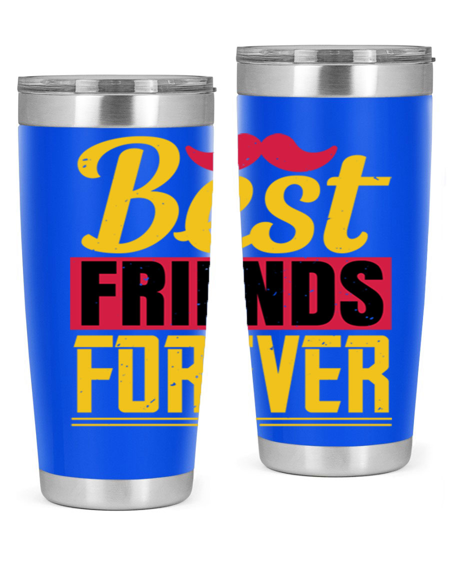 Best Friends Forever 20oz Tumbler with double wall vacuum insulation, featuring a drink-thru lid and a stylish design.