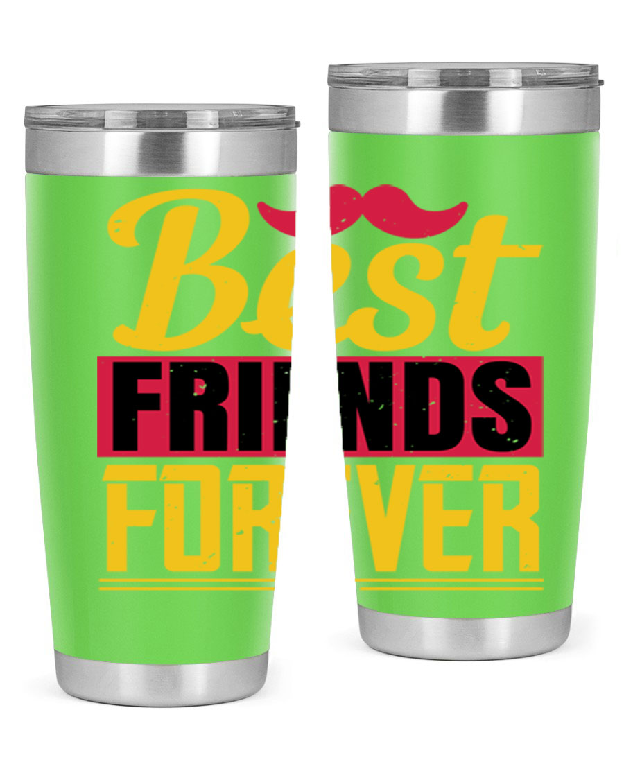 Best Friends Forever 20oz Tumbler with double wall vacuum insulation, featuring a drink-thru lid and a stylish design.