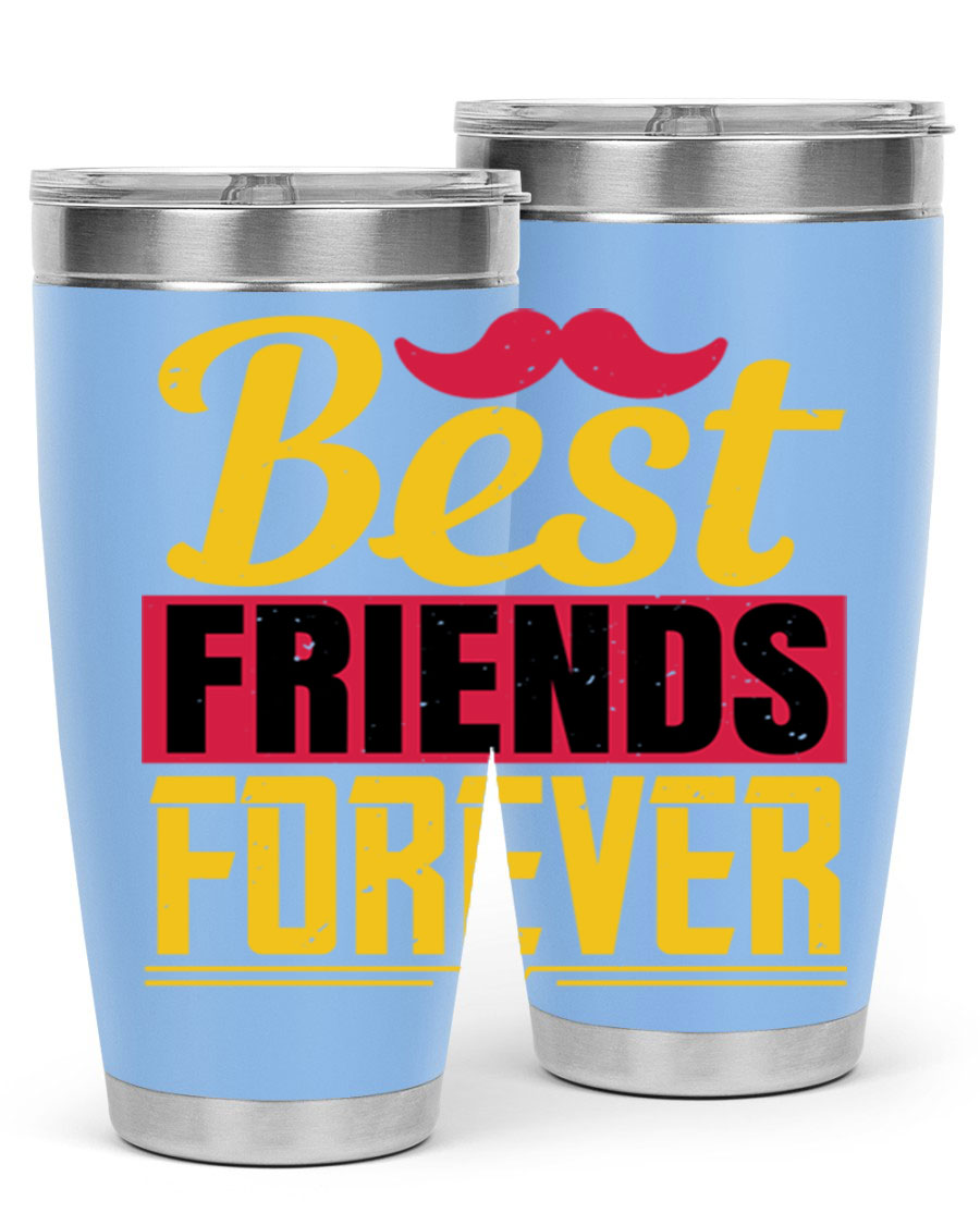 Best Friends Forever 20oz Tumbler with double wall vacuum insulation, featuring a drink-thru lid and a stylish design.
