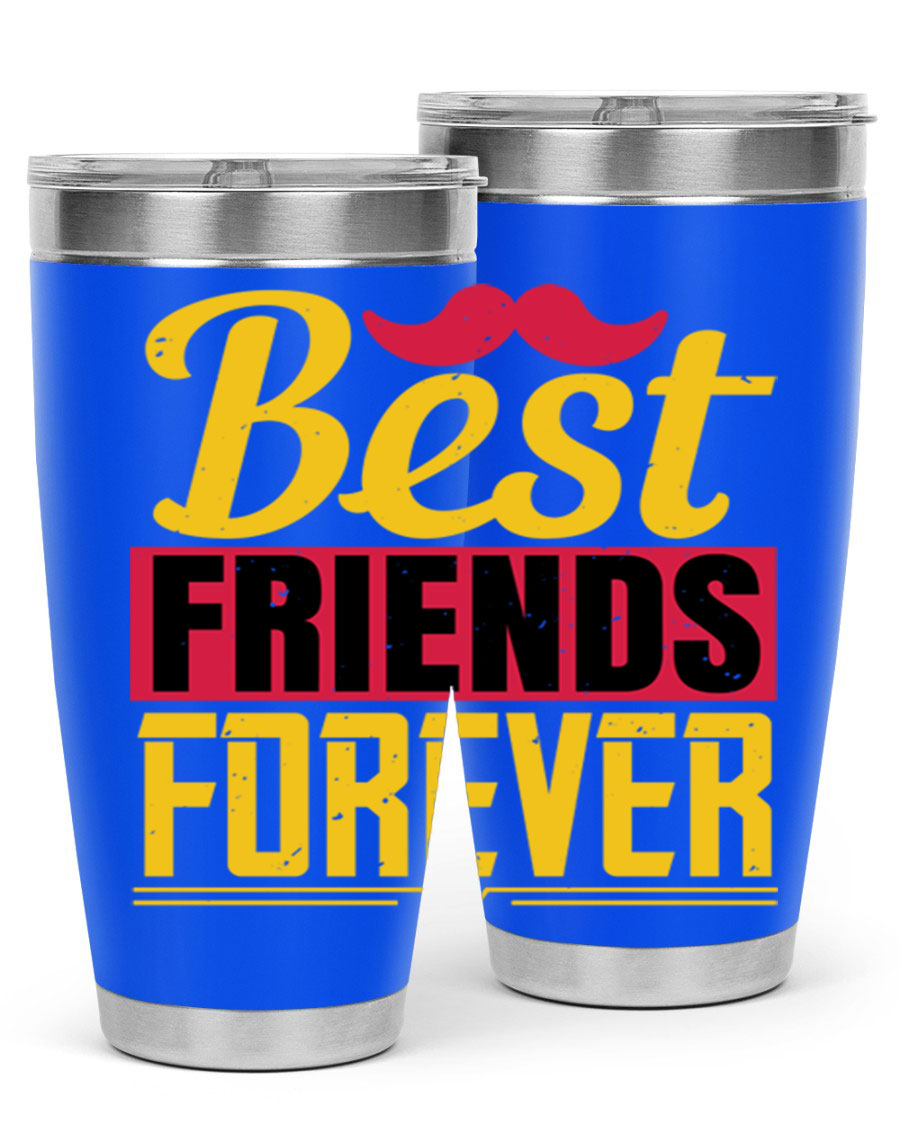 Best Friends Forever 20oz Tumbler with double wall vacuum insulation, featuring a drink-thru lid and a stylish design.
