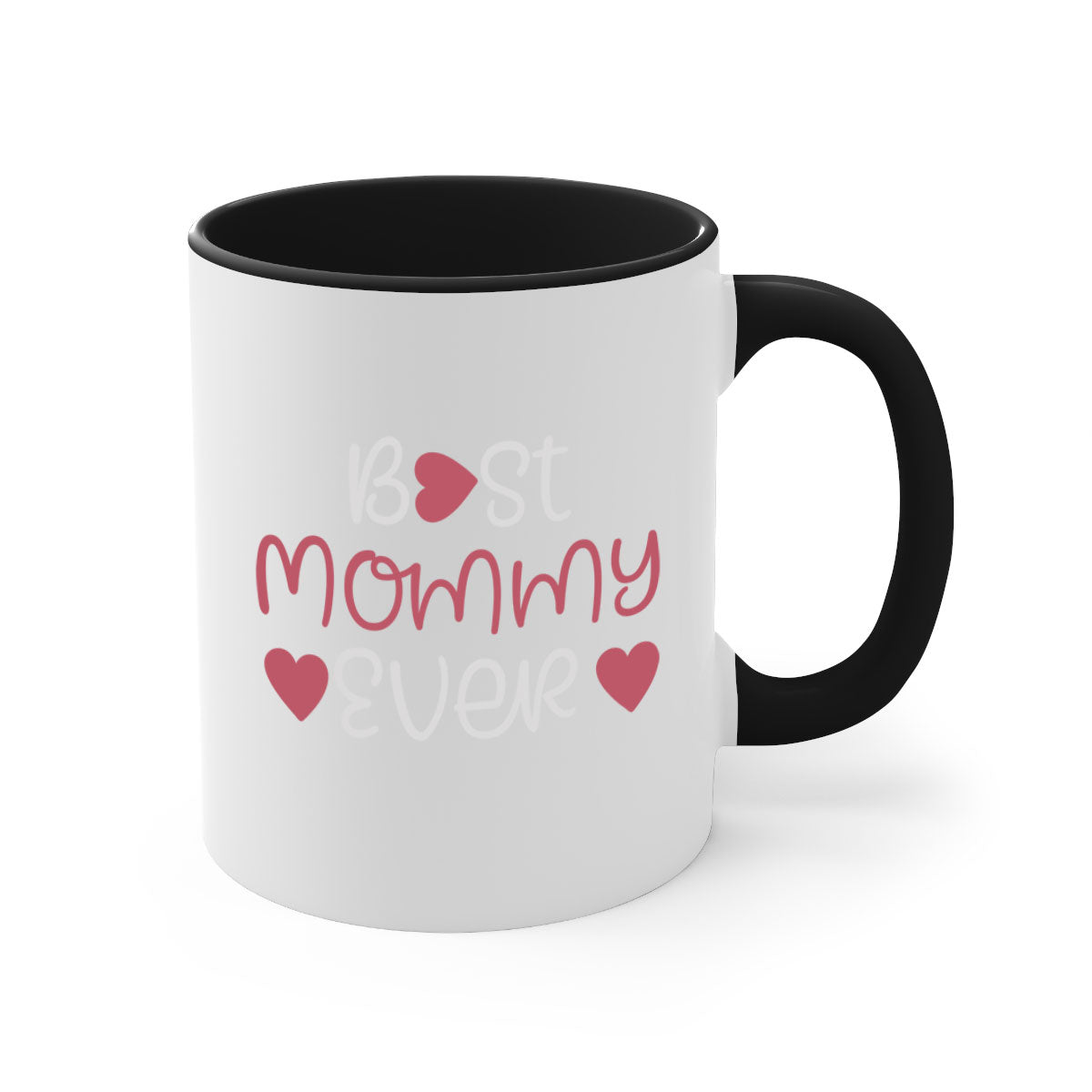Best Mommy Ever Mug with colorful handle and glossy finish, available in multiple colors and sizes.