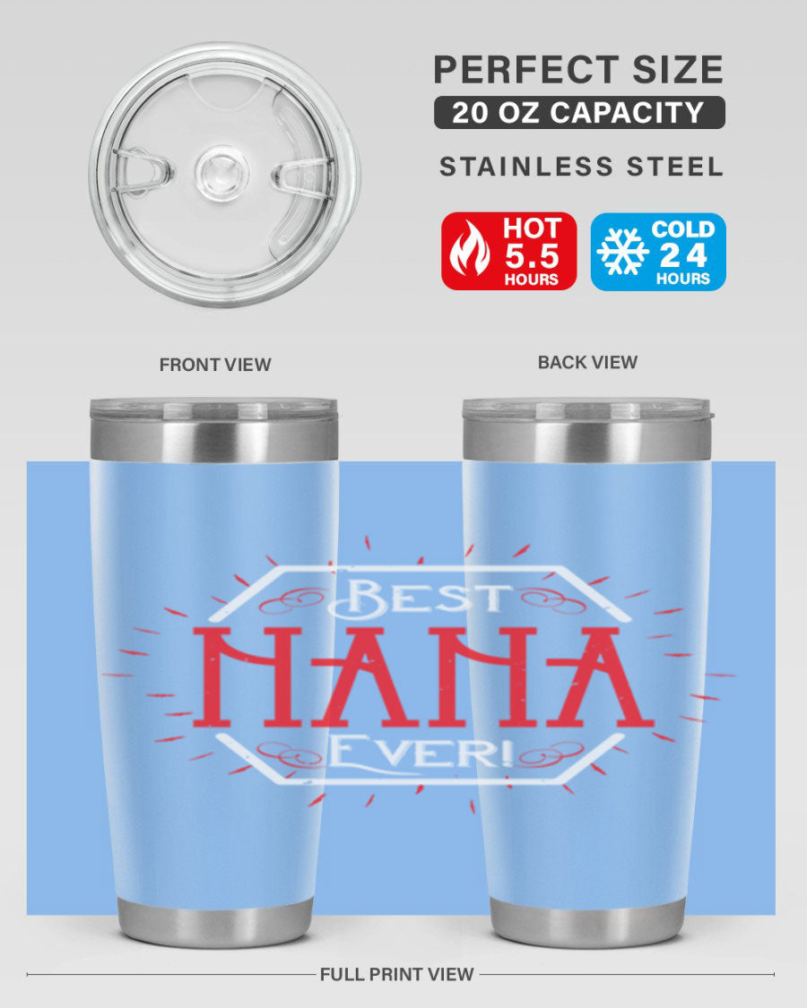 BEST NANA EVER 36# Tumbler featuring double wall vacuum stainless steel design, perfect for hot and cold beverages.