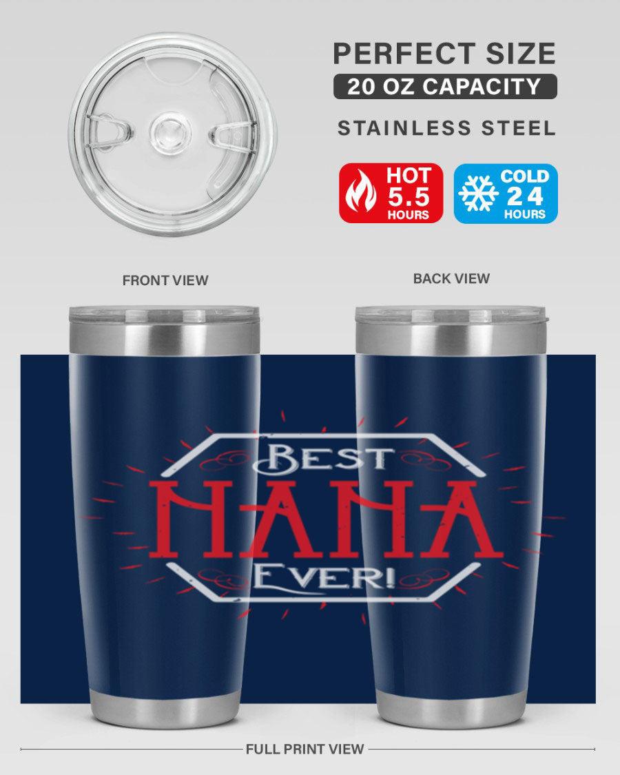 BEST NANA EVER 36# Tumbler featuring double wall vacuum stainless steel design, perfect for hot and cold beverages.