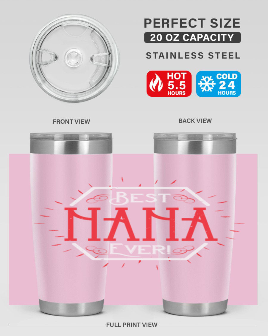 BEST NANA EVER 36# Tumbler featuring double wall vacuum stainless steel design, perfect for hot and cold beverages.