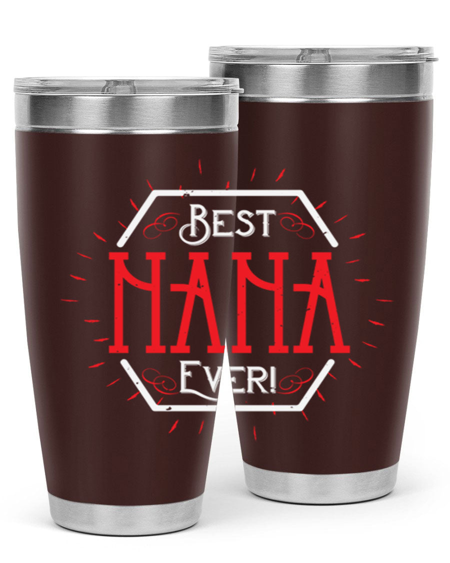BEST NANA EVER 36# Tumbler featuring double wall vacuum stainless steel design, perfect for hot and cold beverages.