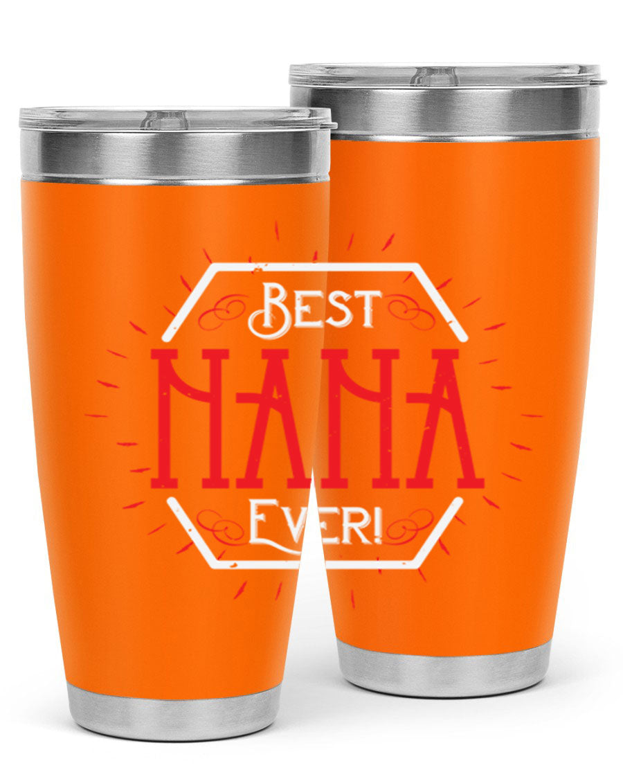 BEST NANA EVER 36# Tumbler featuring double wall vacuum stainless steel design, perfect for hot and cold beverages.