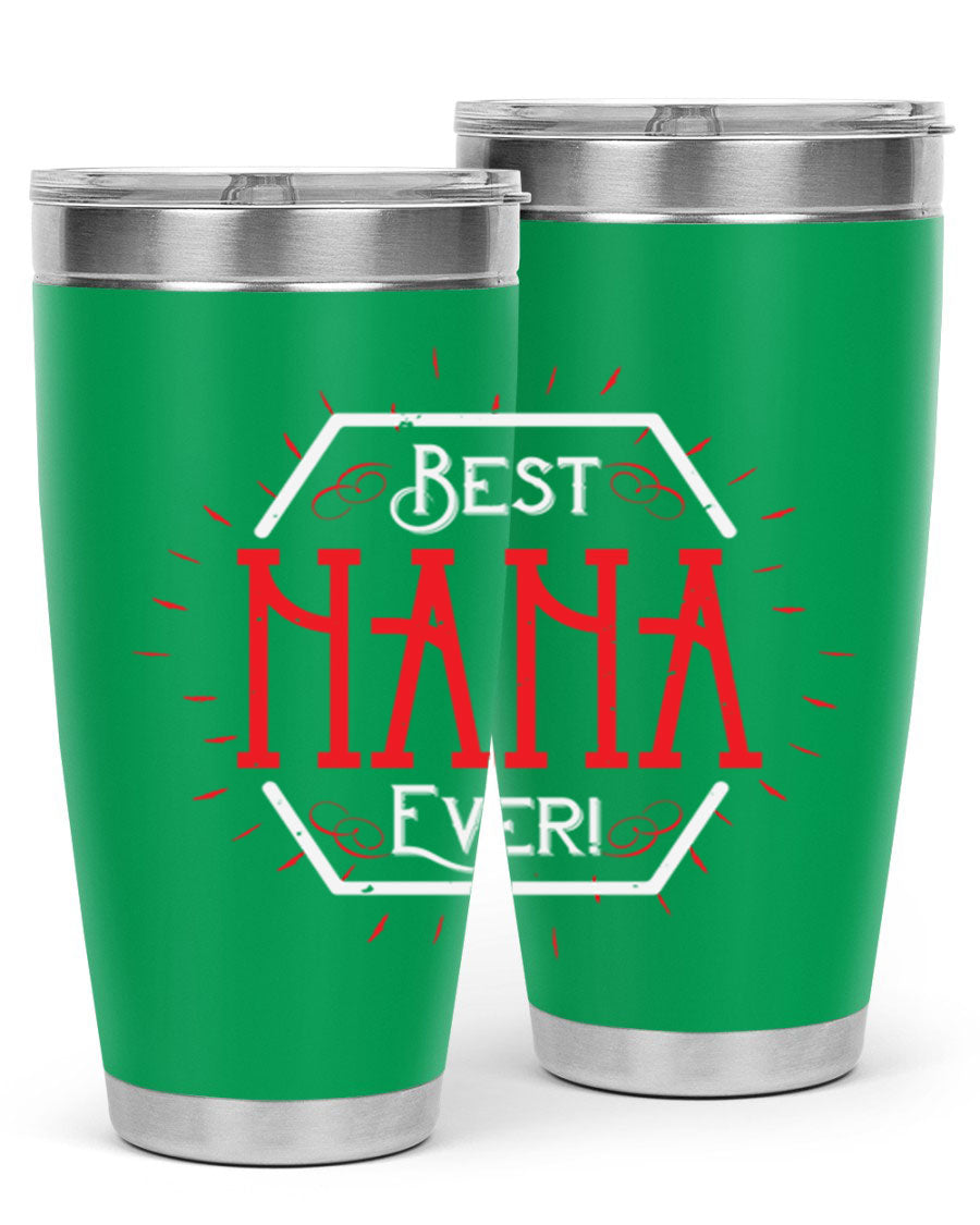 BEST NANA EVER 36# Tumbler featuring double wall vacuum stainless steel design, perfect for hot and cold beverages.