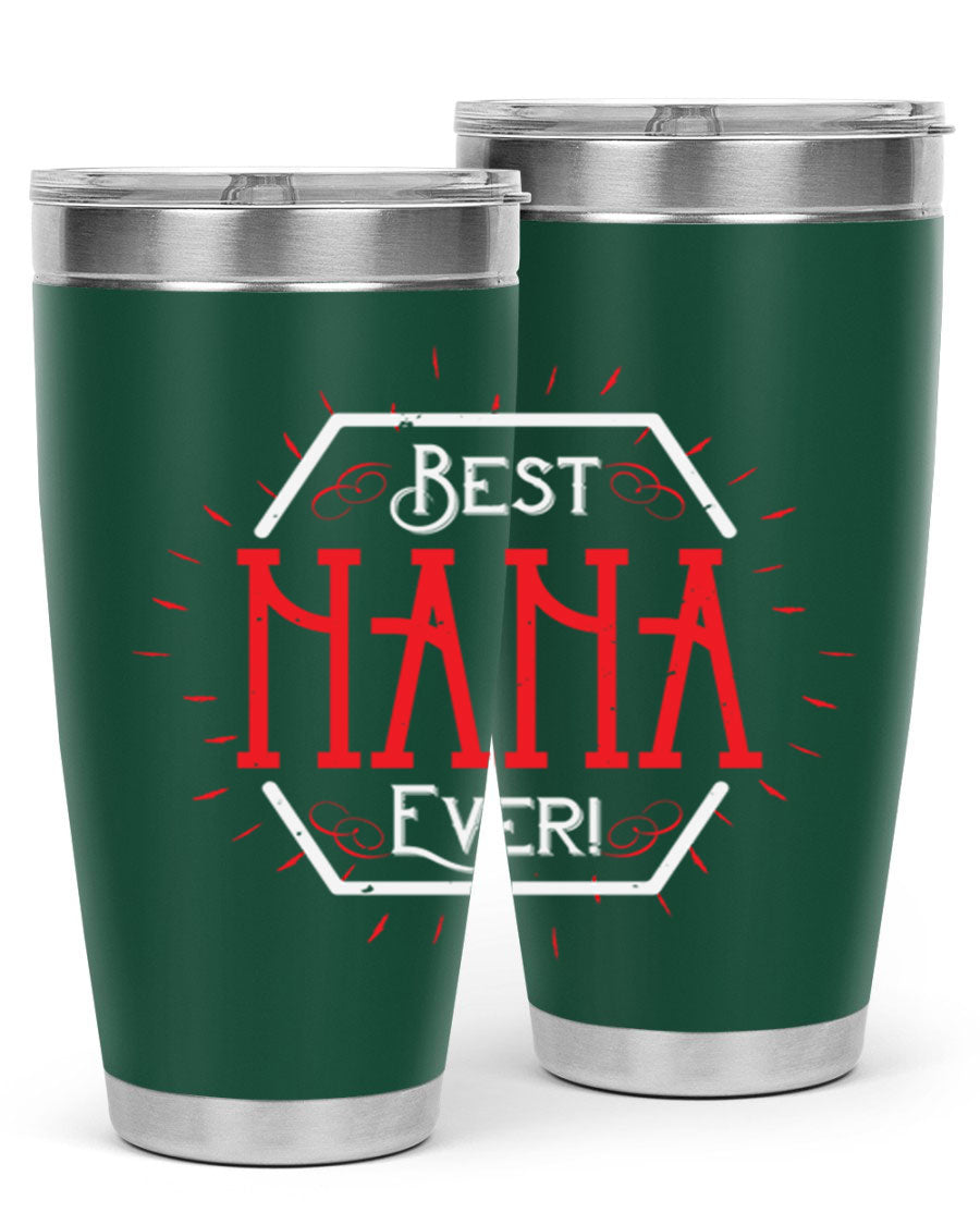 BEST NANA EVER 36# Tumbler featuring double wall vacuum stainless steel design, perfect for hot and cold beverages.
