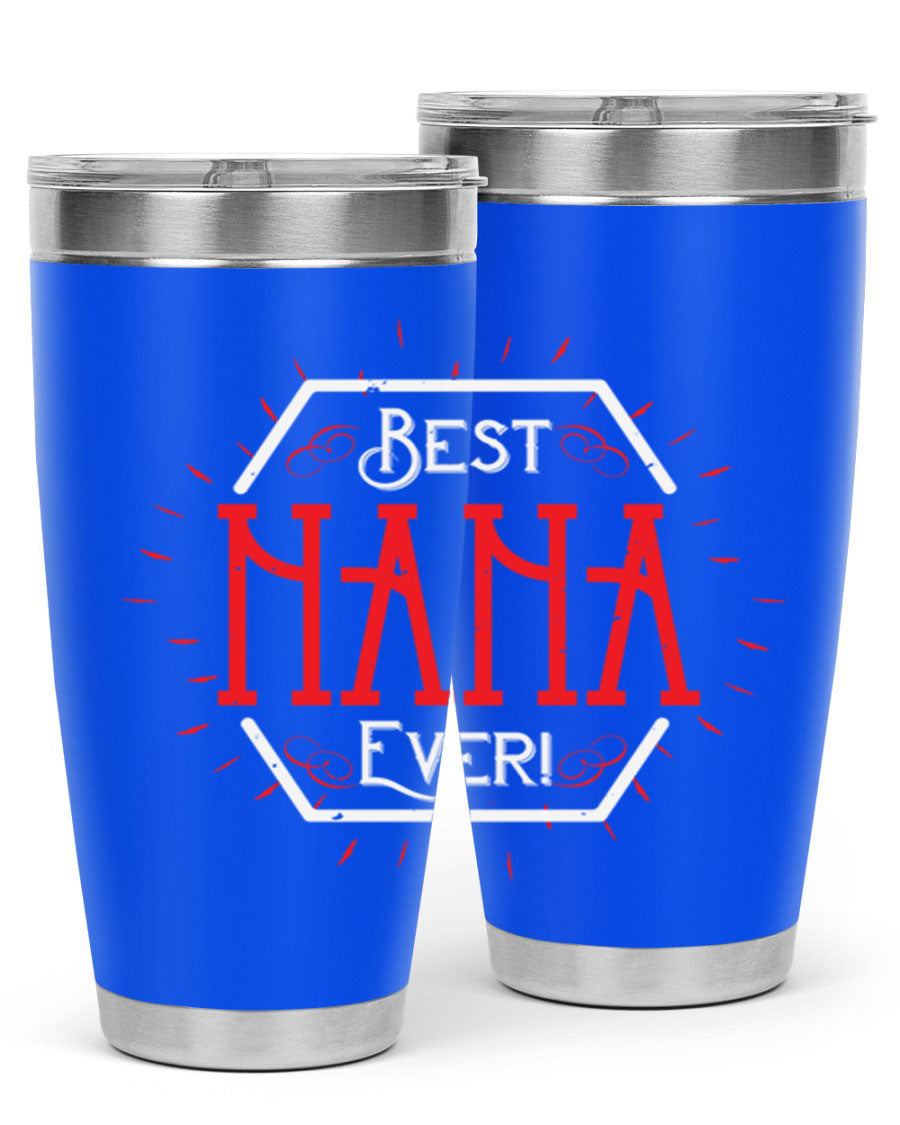 BEST NANA EVER 36# Tumbler featuring double wall vacuum stainless steel design, perfect for hot and cold beverages.