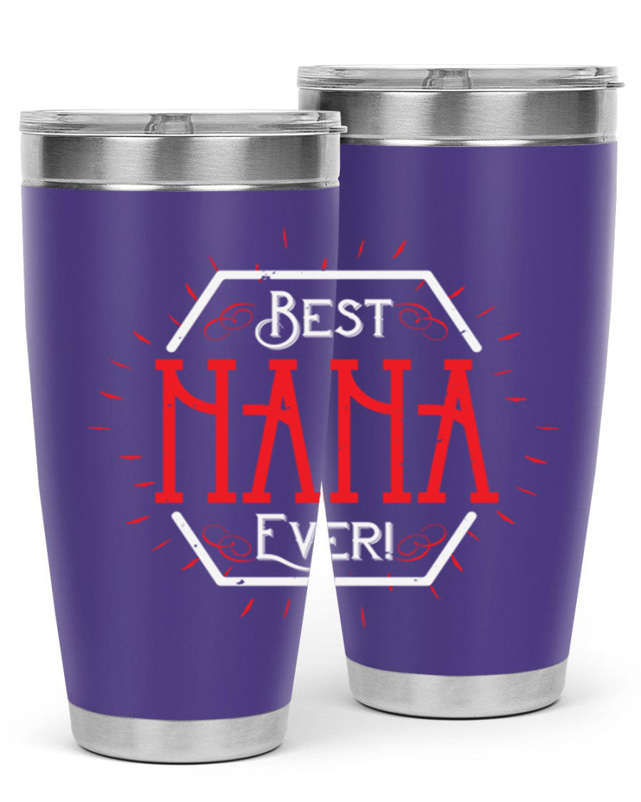 BEST NANA EVER 36# Tumbler featuring double wall vacuum stainless steel design, perfect for hot and cold beverages.