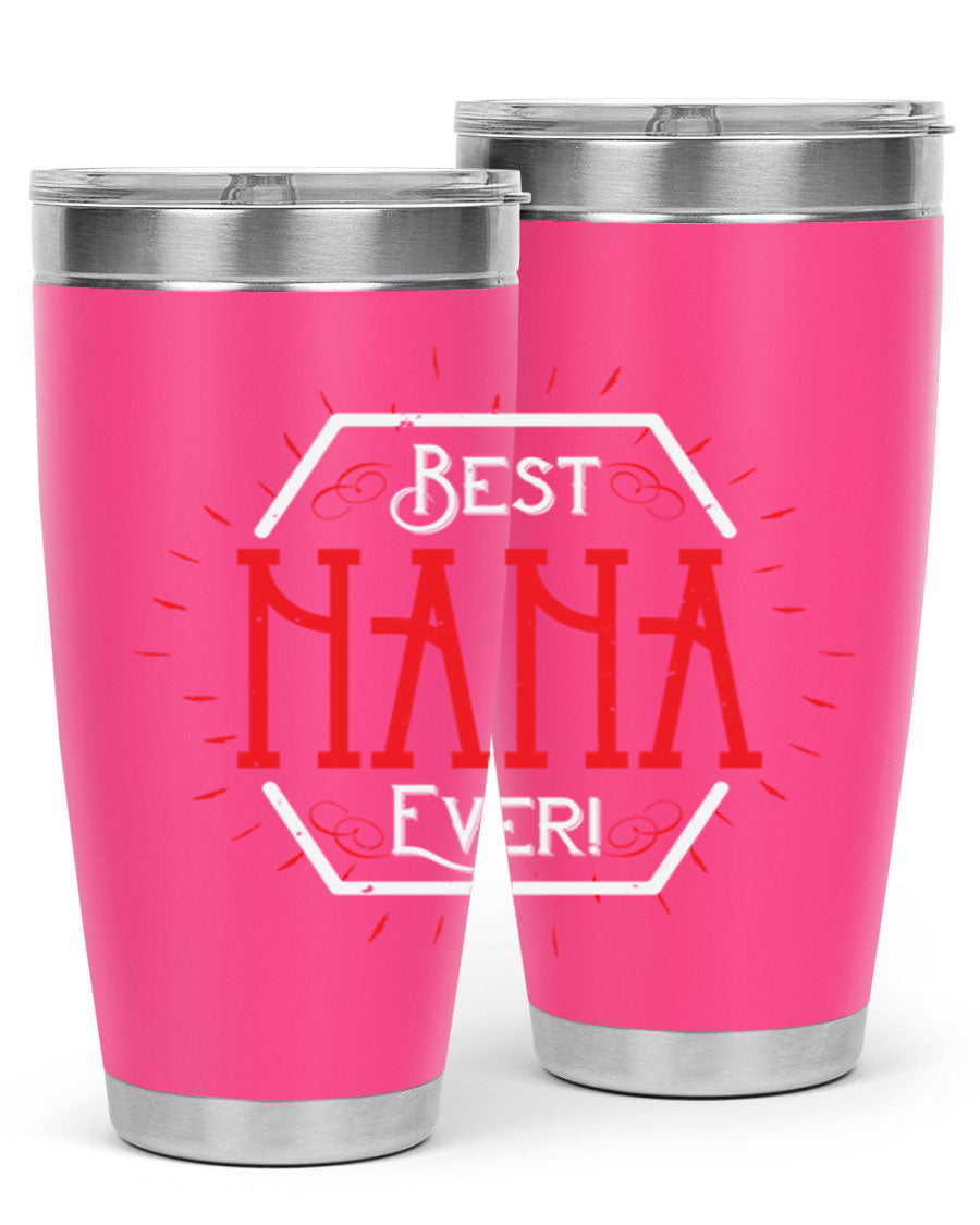 BEST NANA EVER 36# Tumbler featuring double wall vacuum stainless steel design, perfect for hot and cold beverages.