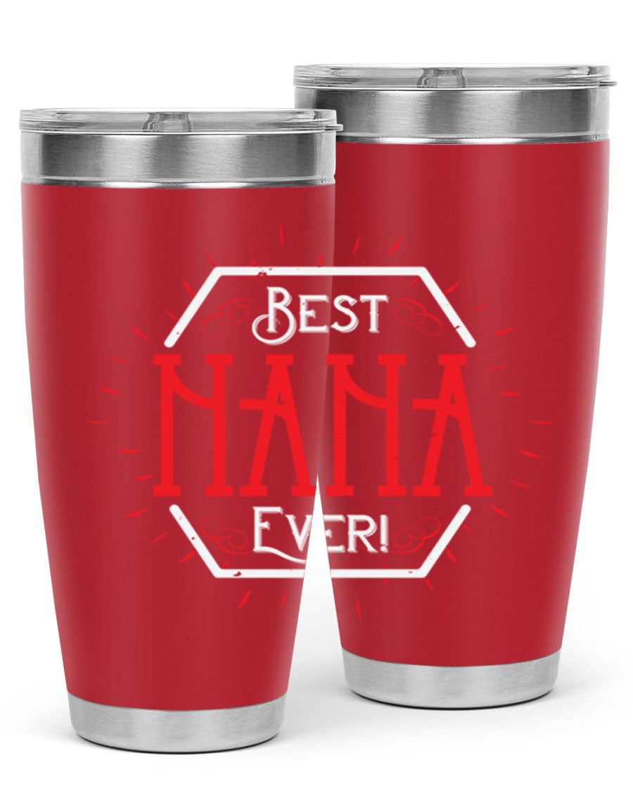 BEST NANA EVER 36# Tumbler featuring double wall vacuum stainless steel design, perfect for hot and cold beverages.