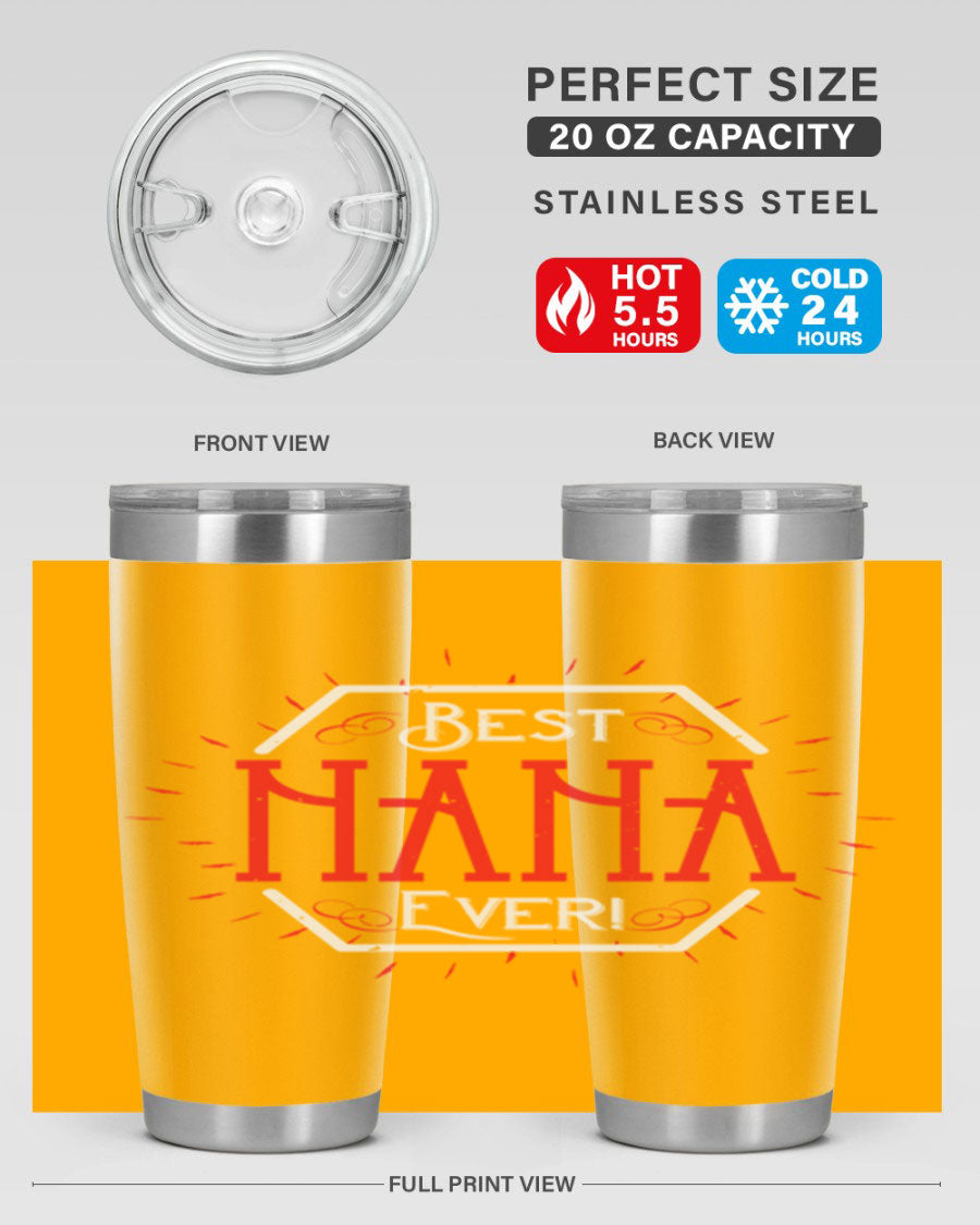 BEST NANA EVER 36# Tumbler featuring double wall vacuum stainless steel design, perfect for hot and cold beverages.