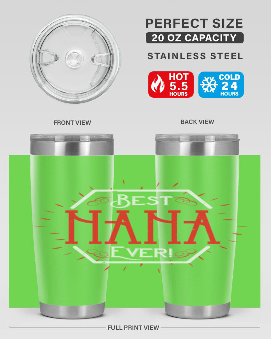 BEST NANA EVER 36# Tumbler featuring double wall vacuum stainless steel design, perfect for hot and cold beverages.
