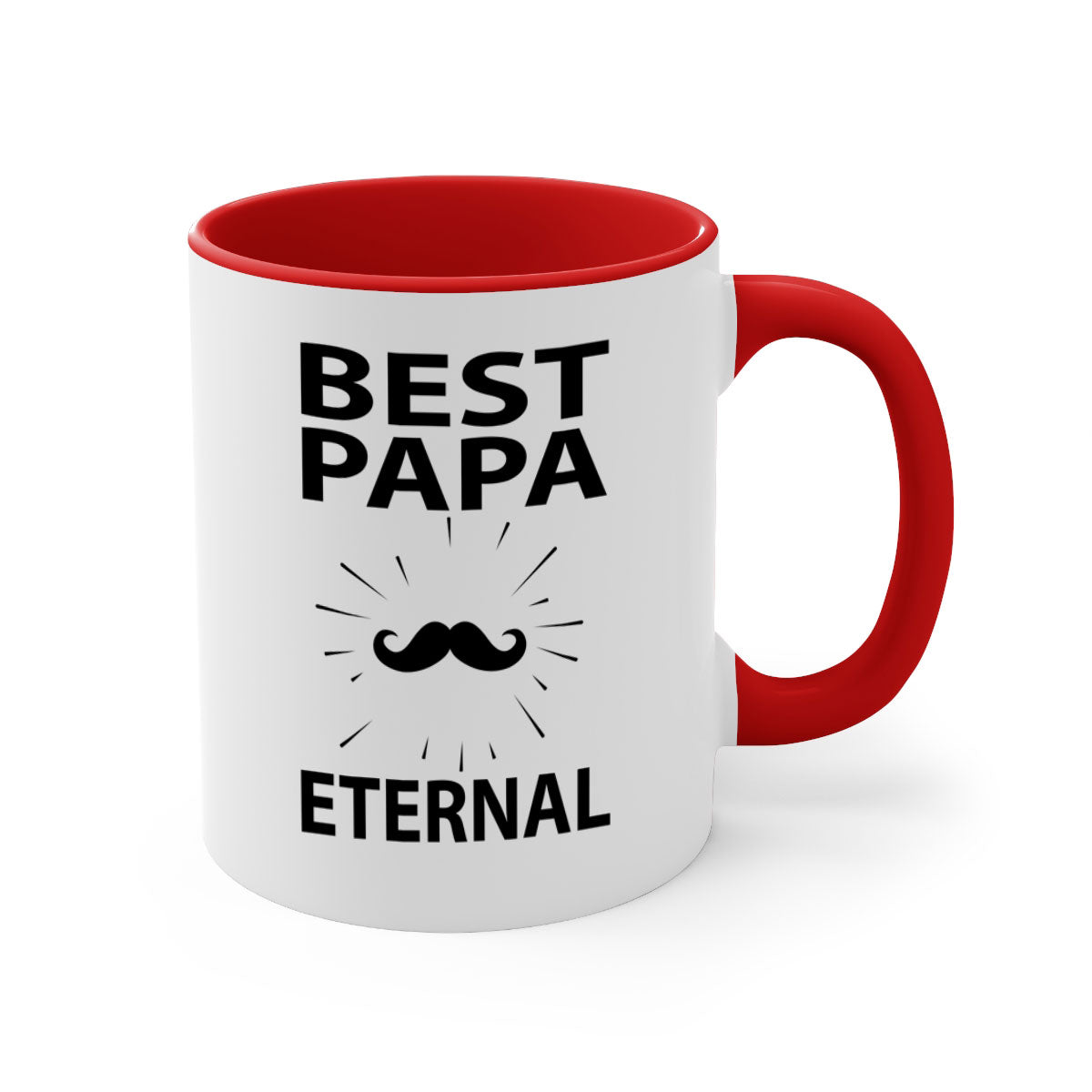 Best papa png 92# Mug with colorful handle and glossy finish, available in multiple colors and sizes.