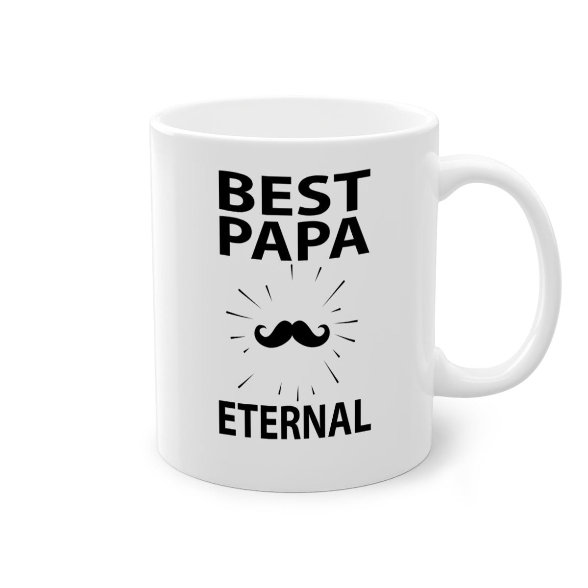 Best papa png 92# Mug with colorful handle and glossy finish, available in multiple colors and sizes.