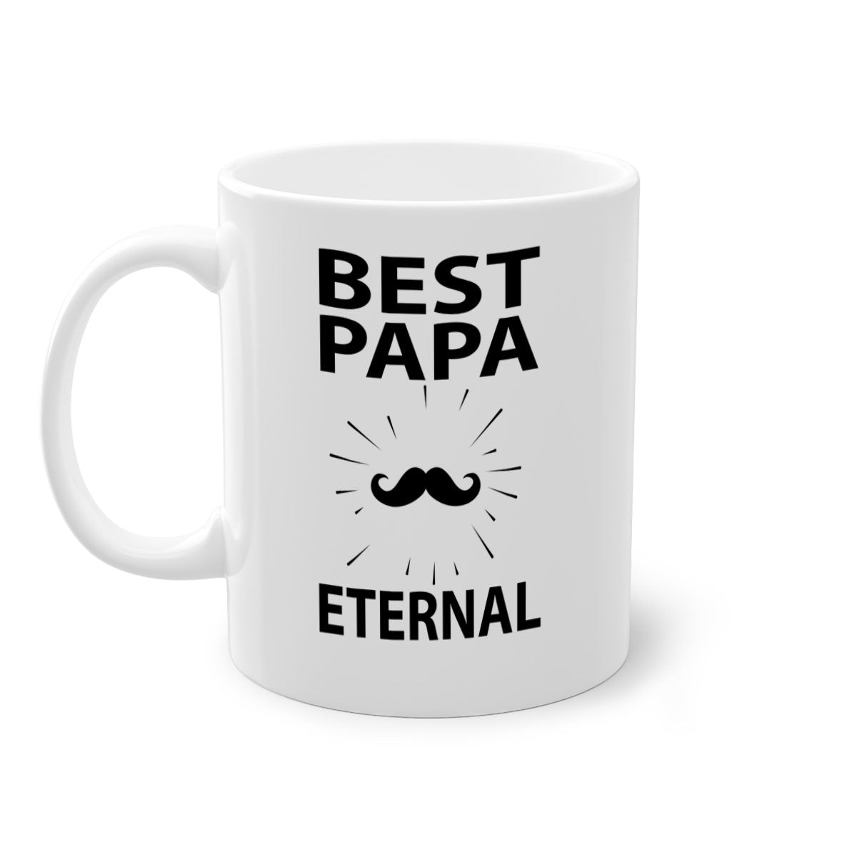 Best papa png 92# Mug with colorful handle and glossy finish, available in multiple colors and sizes.