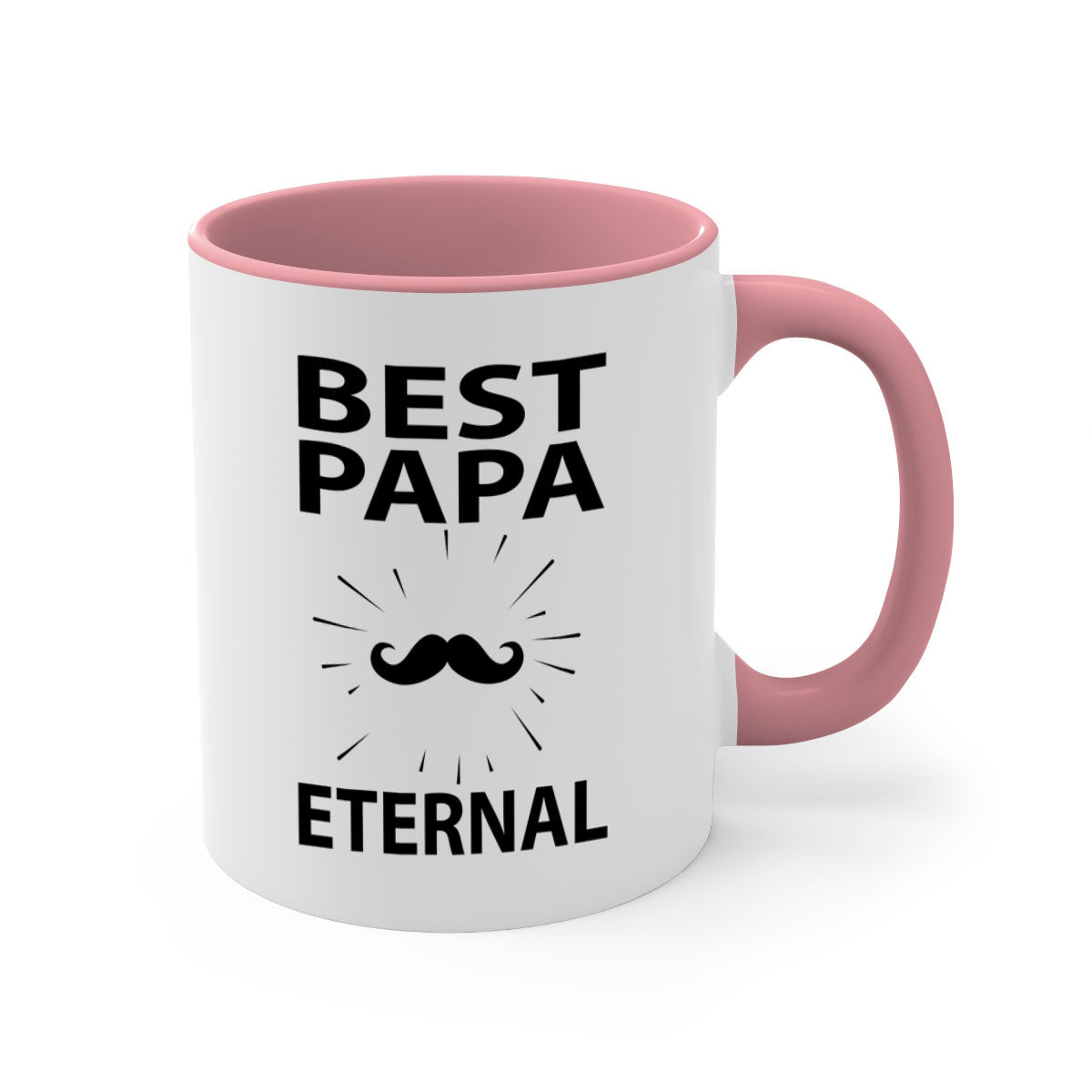 Best papa png 92# Mug with colorful handle and glossy finish, available in multiple colors and sizes.