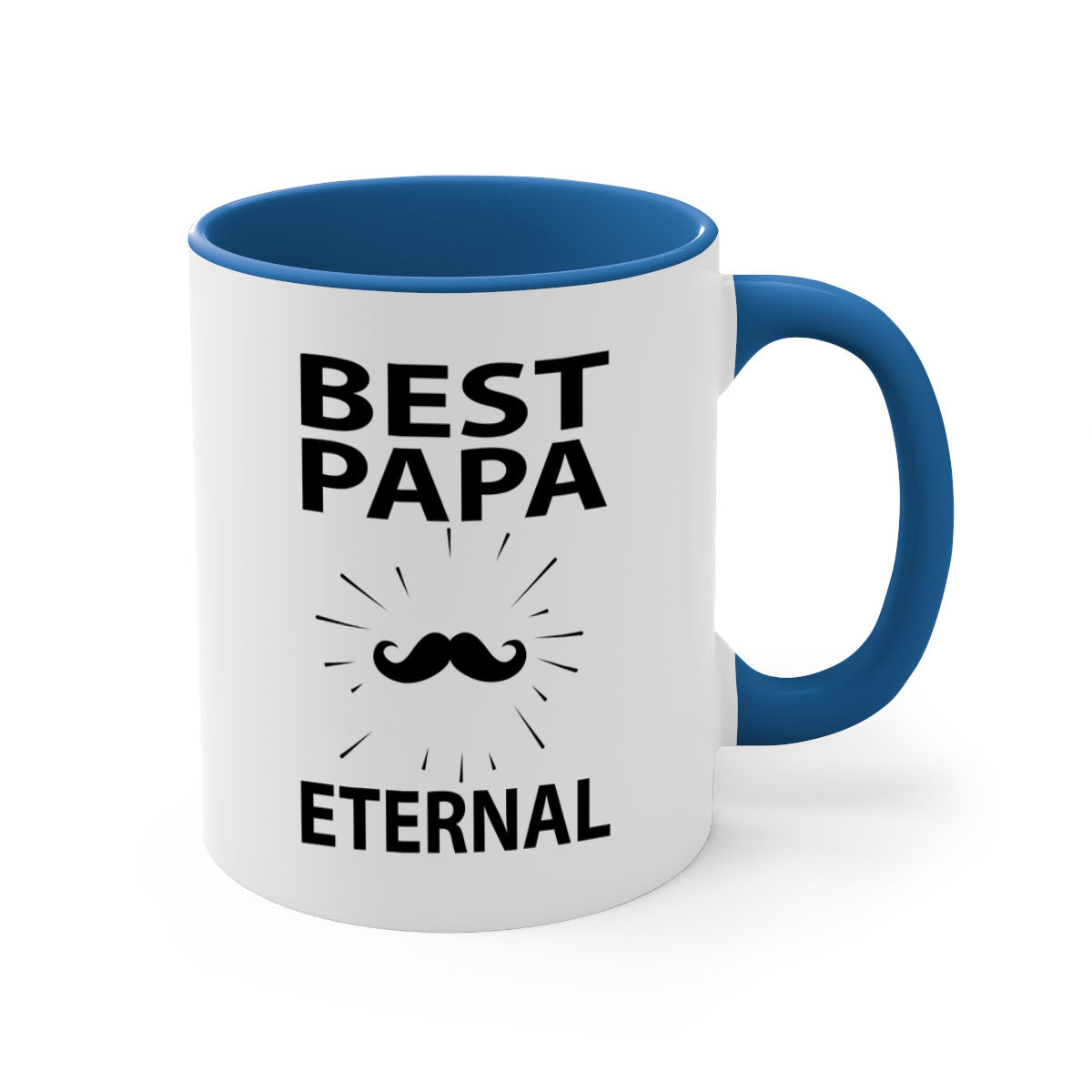 Best papa png 92# Mug with colorful handle and glossy finish, available in multiple colors and sizes.
