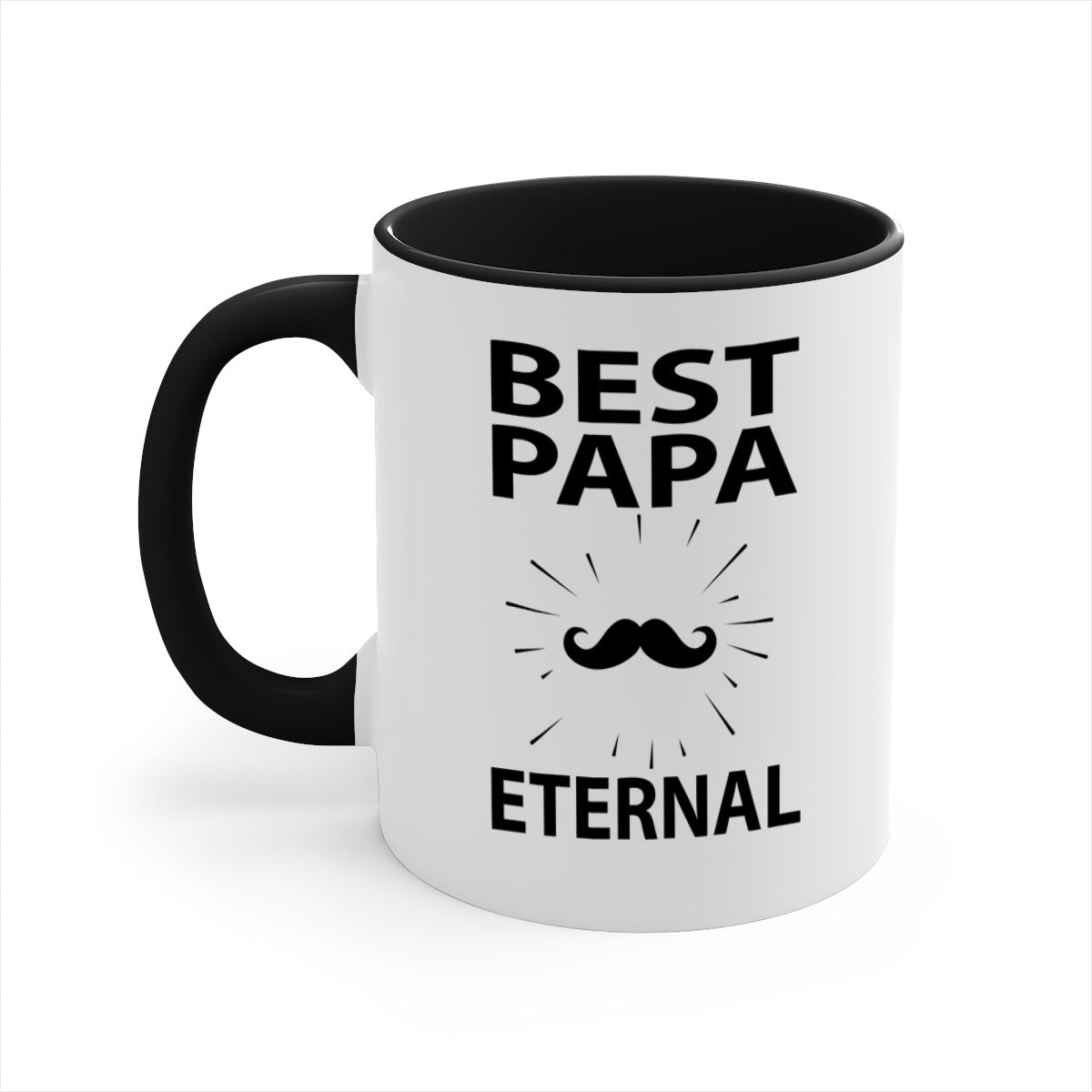 Best papa png 92# Mug with colorful handle and glossy finish, available in multiple colors and sizes.
