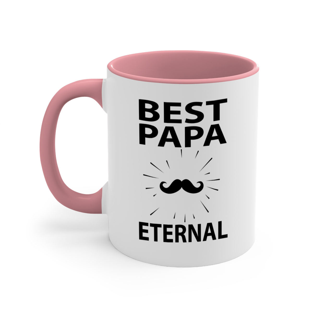 Best papa png 92# Mug with colorful handle and glossy finish, available in multiple colors and sizes.