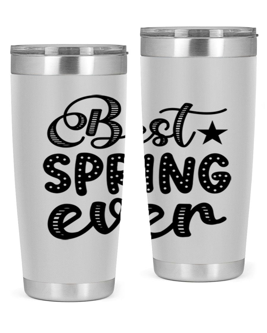 Best Spring Ever 33# Tumbler, a stylish 20oz stainless steel tumbler with double wall vacuum insulation and a drink-thru lid.