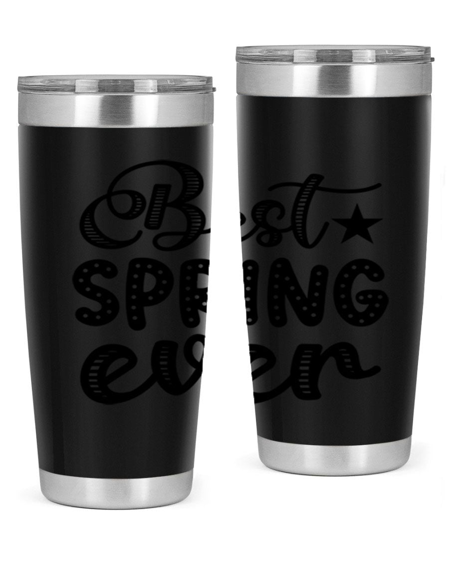 Best Spring Ever 33# Tumbler, a stylish 20oz stainless steel tumbler with double wall vacuum insulation and a drink-thru lid.