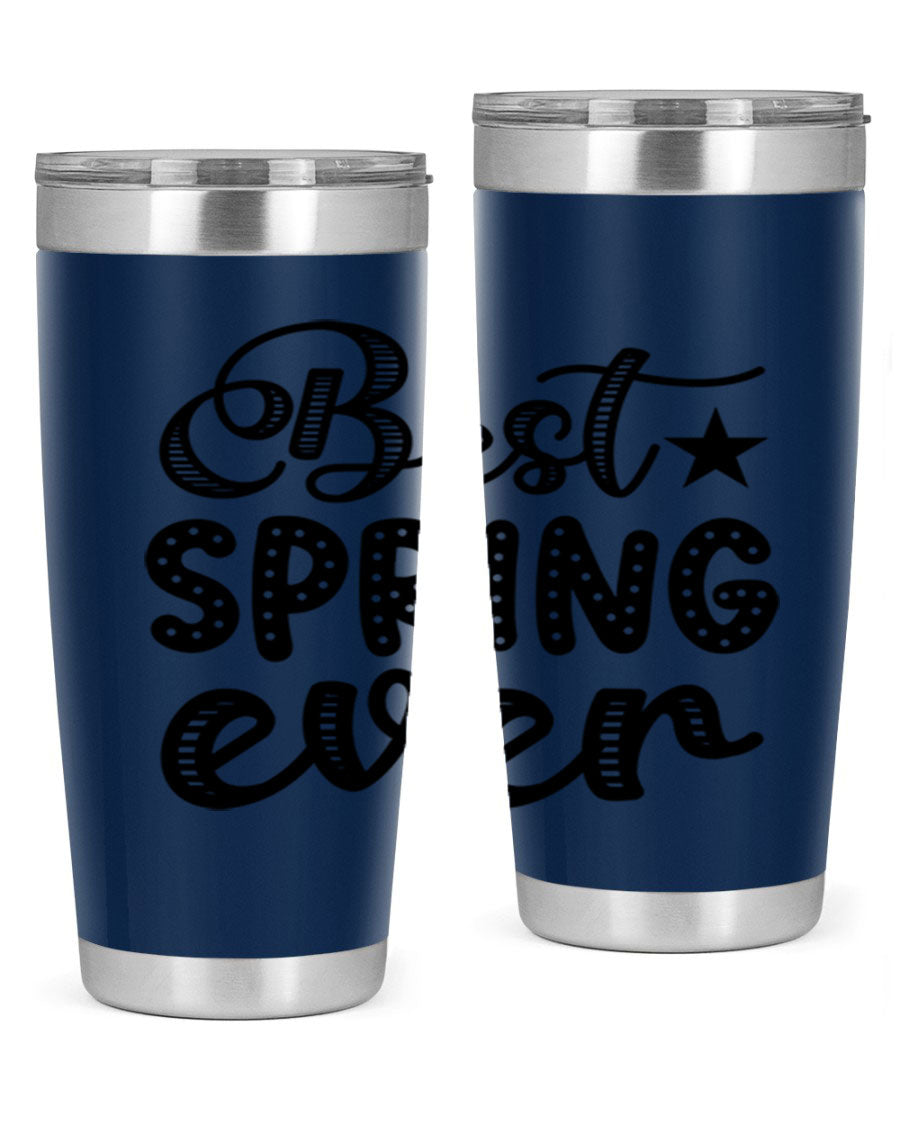Best Spring Ever 33# Tumbler, a stylish 20oz stainless steel tumbler with double wall vacuum insulation and a drink-thru lid.