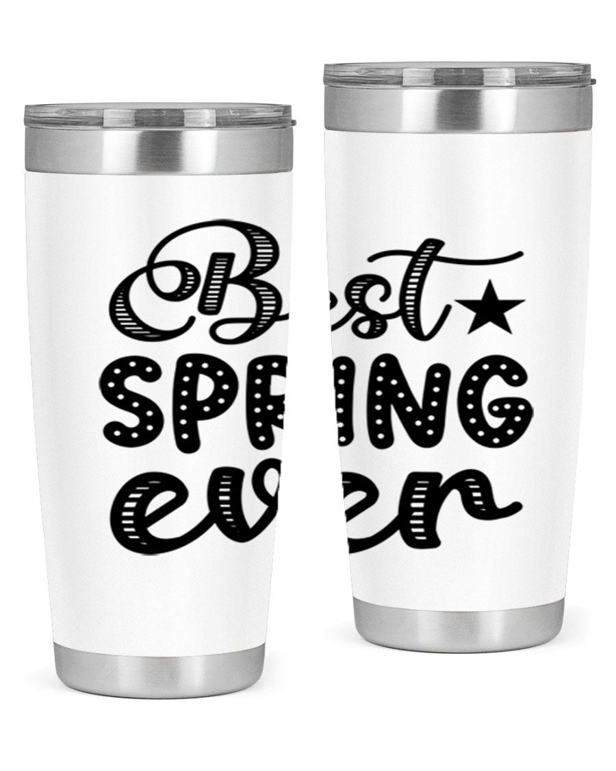 Best Spring Ever 33# Tumbler, a stylish 20oz stainless steel tumbler with double wall vacuum insulation and a drink-thru lid.
