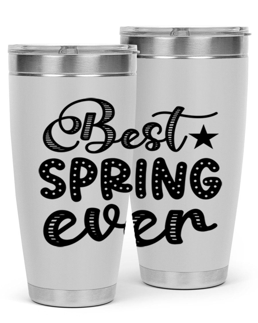 Best Spring Ever 33# Tumbler, a stylish 20oz stainless steel tumbler with double wall vacuum insulation and a drink-thru lid.
