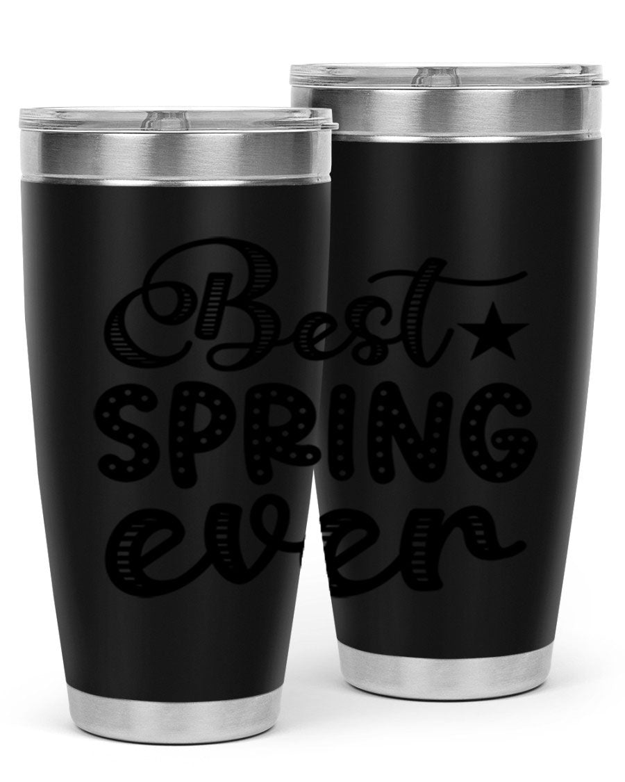 Best Spring Ever 33# Tumbler, a stylish 20oz stainless steel tumbler with double wall vacuum insulation and a drink-thru lid.