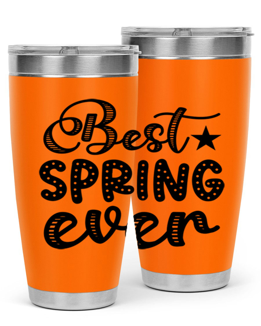 Best Spring Ever 33# Tumbler, a stylish 20oz stainless steel tumbler with double wall vacuum insulation and a drink-thru lid.