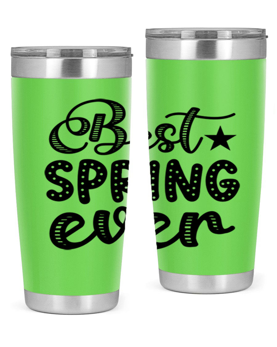 Best Spring Ever 33# Tumbler, a stylish 20oz stainless steel tumbler with double wall vacuum insulation and a drink-thru lid.