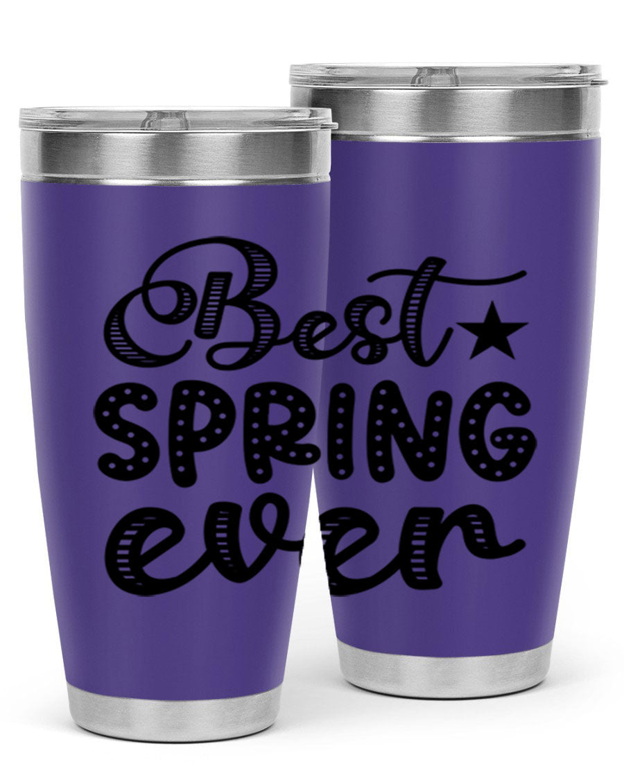 Best Spring Ever 33# Tumbler, a stylish 20oz stainless steel tumbler with double wall vacuum insulation and a drink-thru lid.