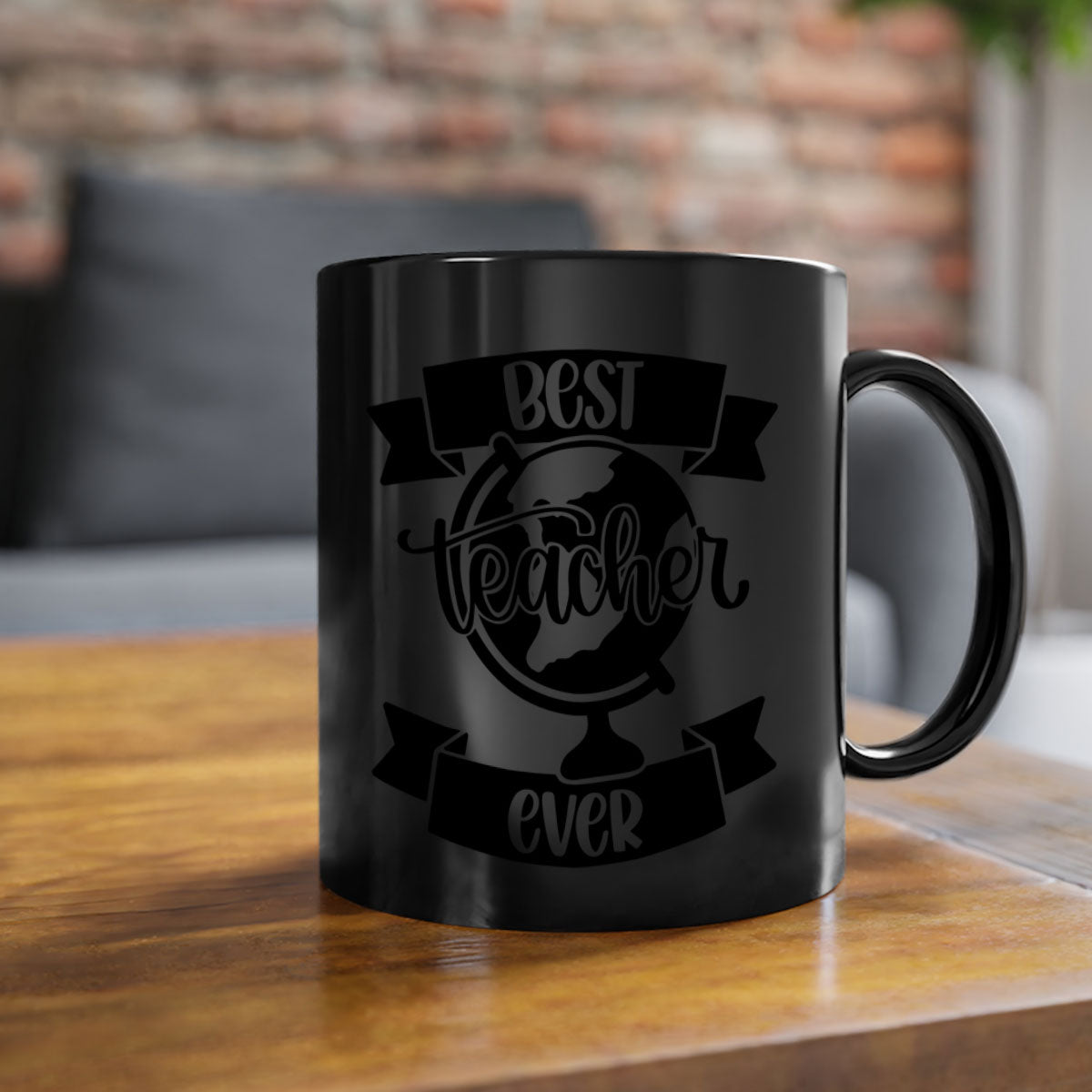 Best Teacher Ever Style 86# Mug with colorful handle and glossy finish, available in multiple colors and sizes.
