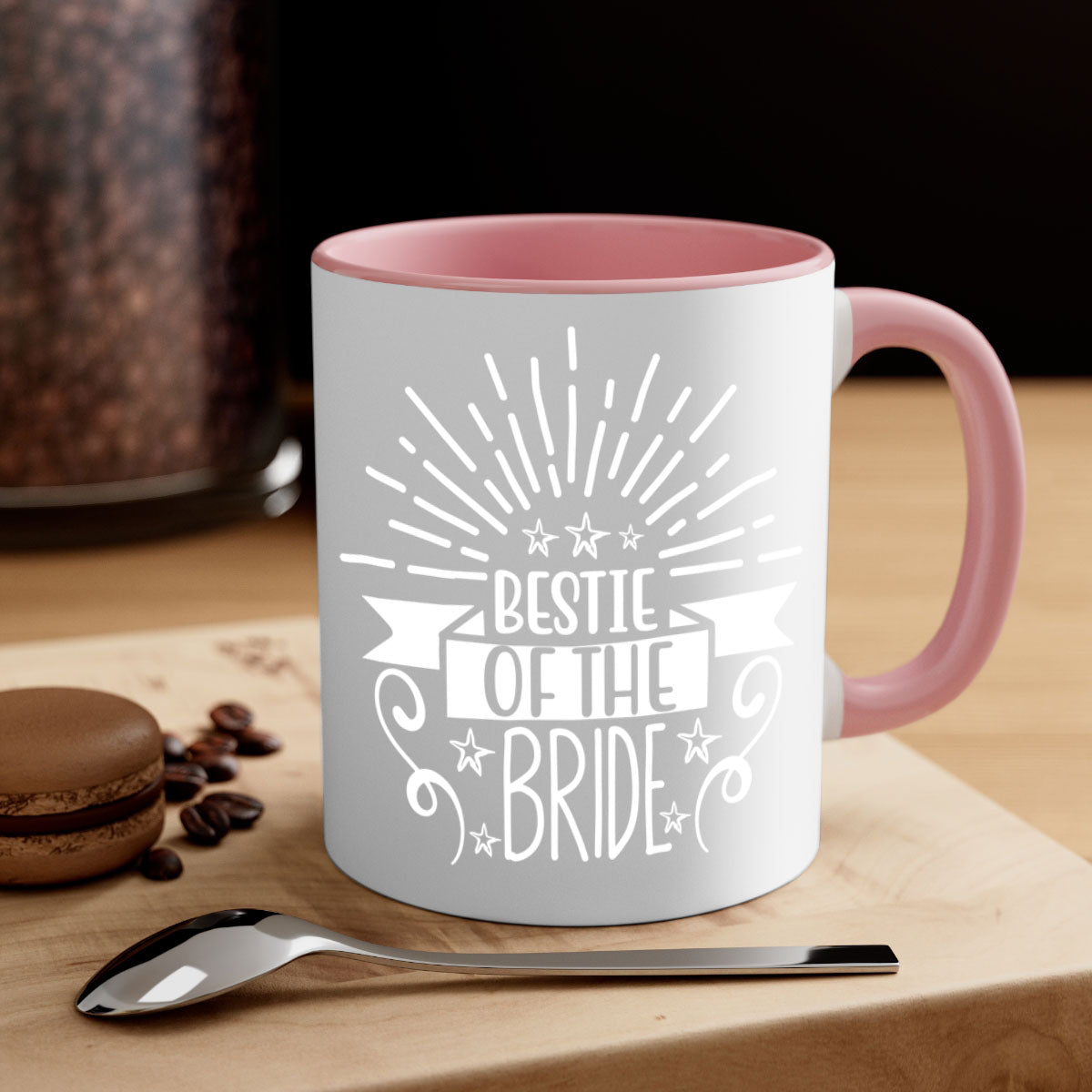Bestie of the 9# Mug featuring a two-tone design with a colored handle and glossy finish, available in multiple colors.