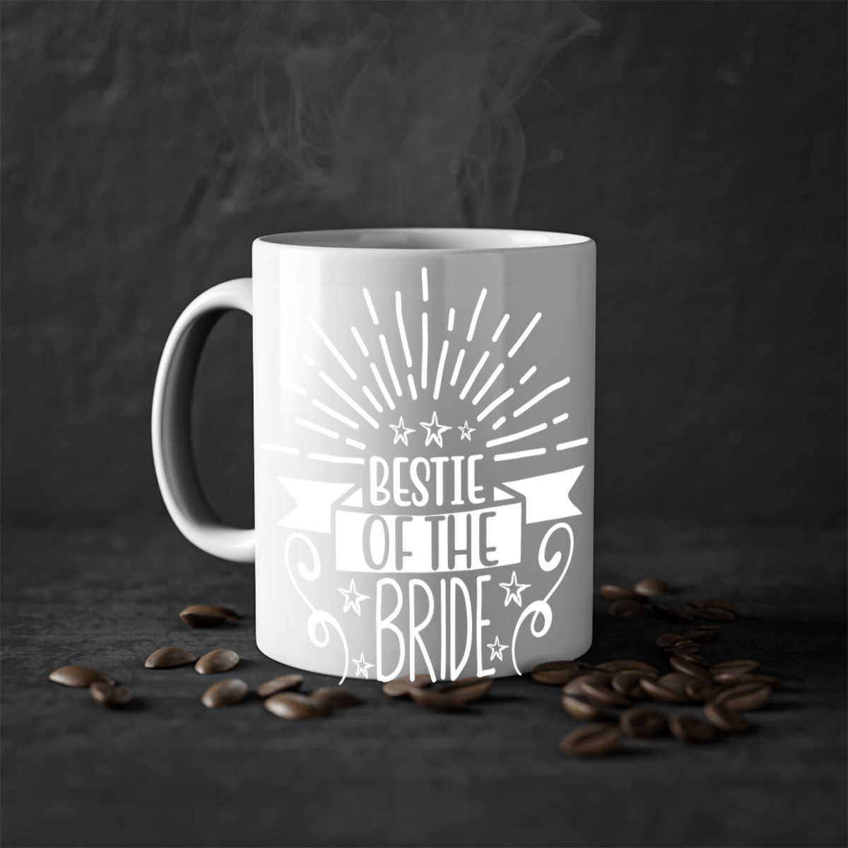 Bestie of the 9# Mug featuring a two-tone design with a colored handle and glossy finish, available in multiple colors.