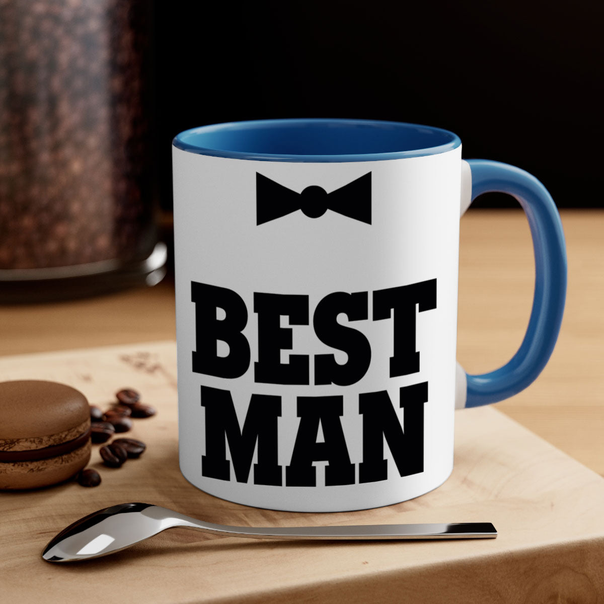 Bestman 6# Mug featuring a glossy finish, colored handle, and interior, available in five colors and two sizes.