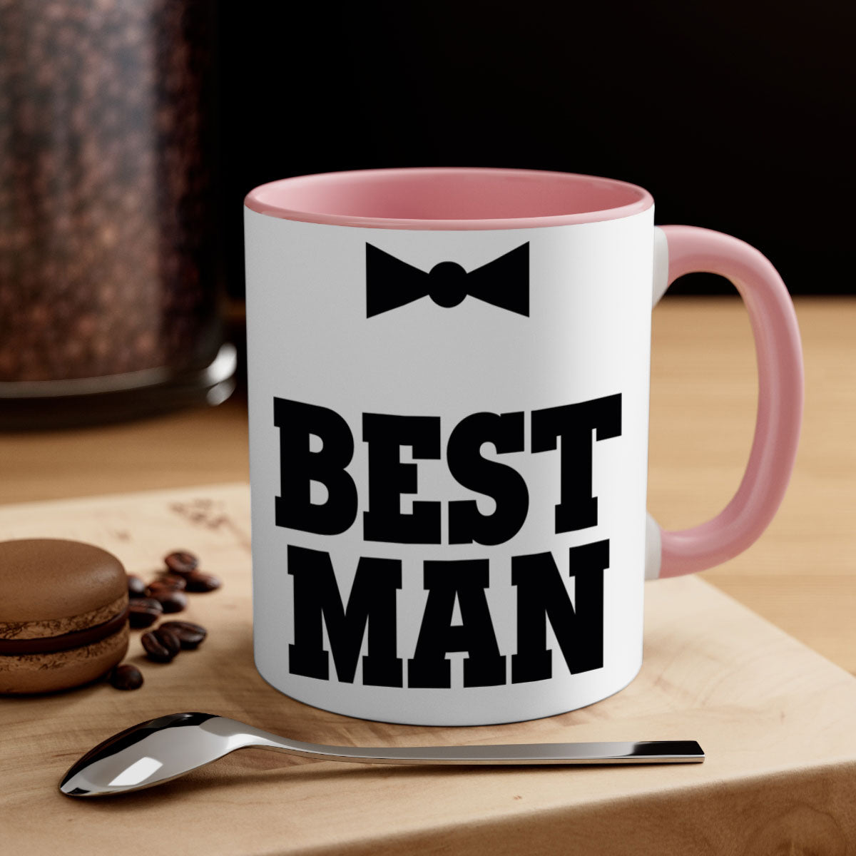 Bestman 6# Mug featuring a glossy finish, colored handle, and interior, available in five colors and two sizes.