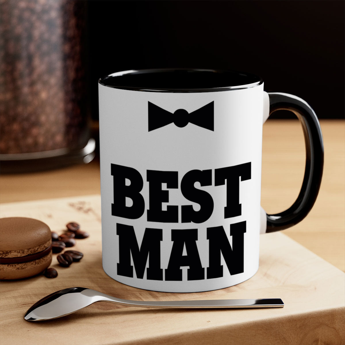 Bestman 6# Mug featuring a glossy finish, colored handle, and interior, available in five colors and two sizes.