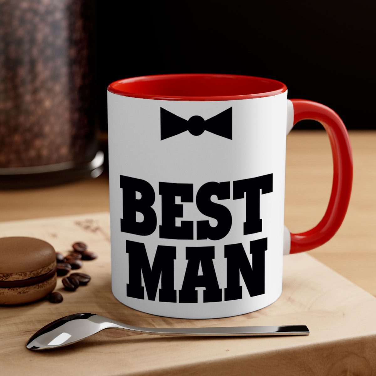 Bestman 6# Mug featuring a glossy finish, colored handle, and interior, available in five colors and two sizes.