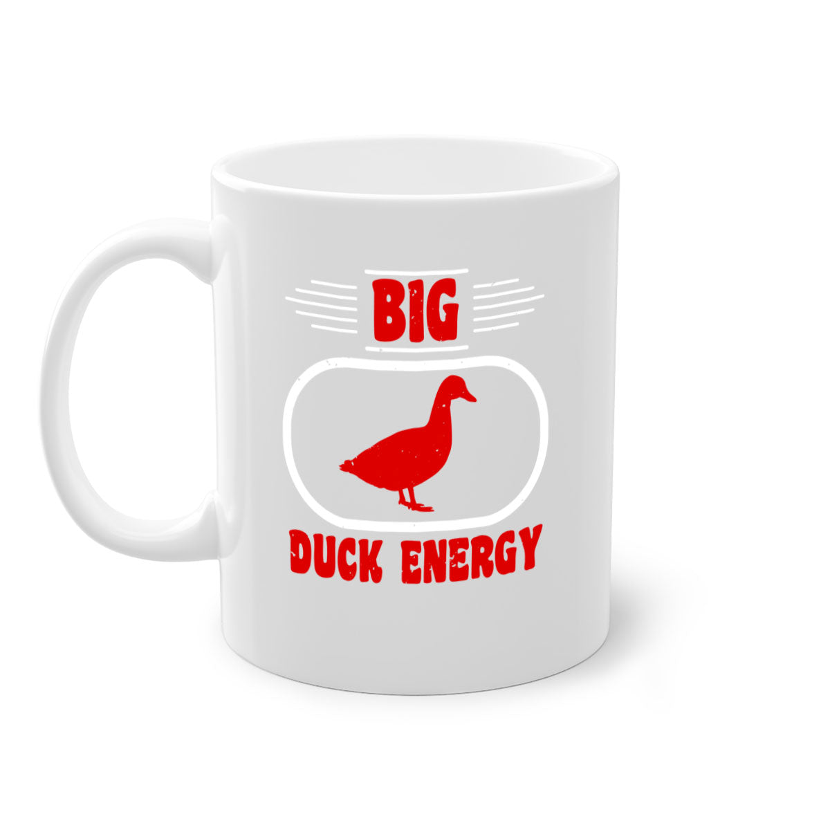 Big Duck Energy Style 6# Mug with colorful handle and glossy finish, available in multiple colors and sizes.