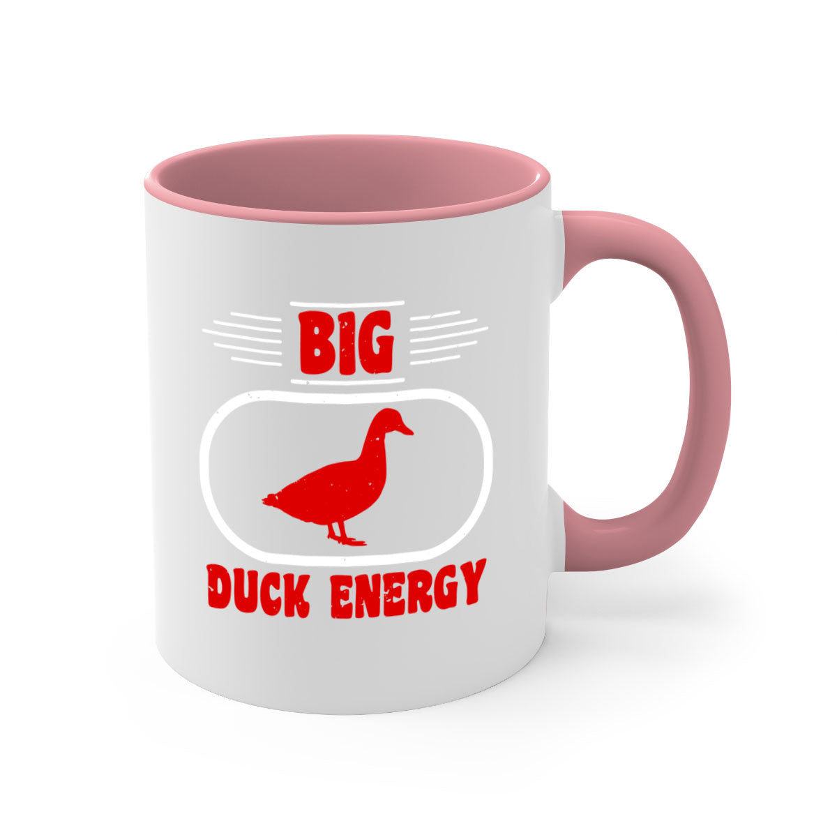 Big Duck Energy Style 6# Mug with colorful handle and glossy finish, available in multiple colors and sizes.