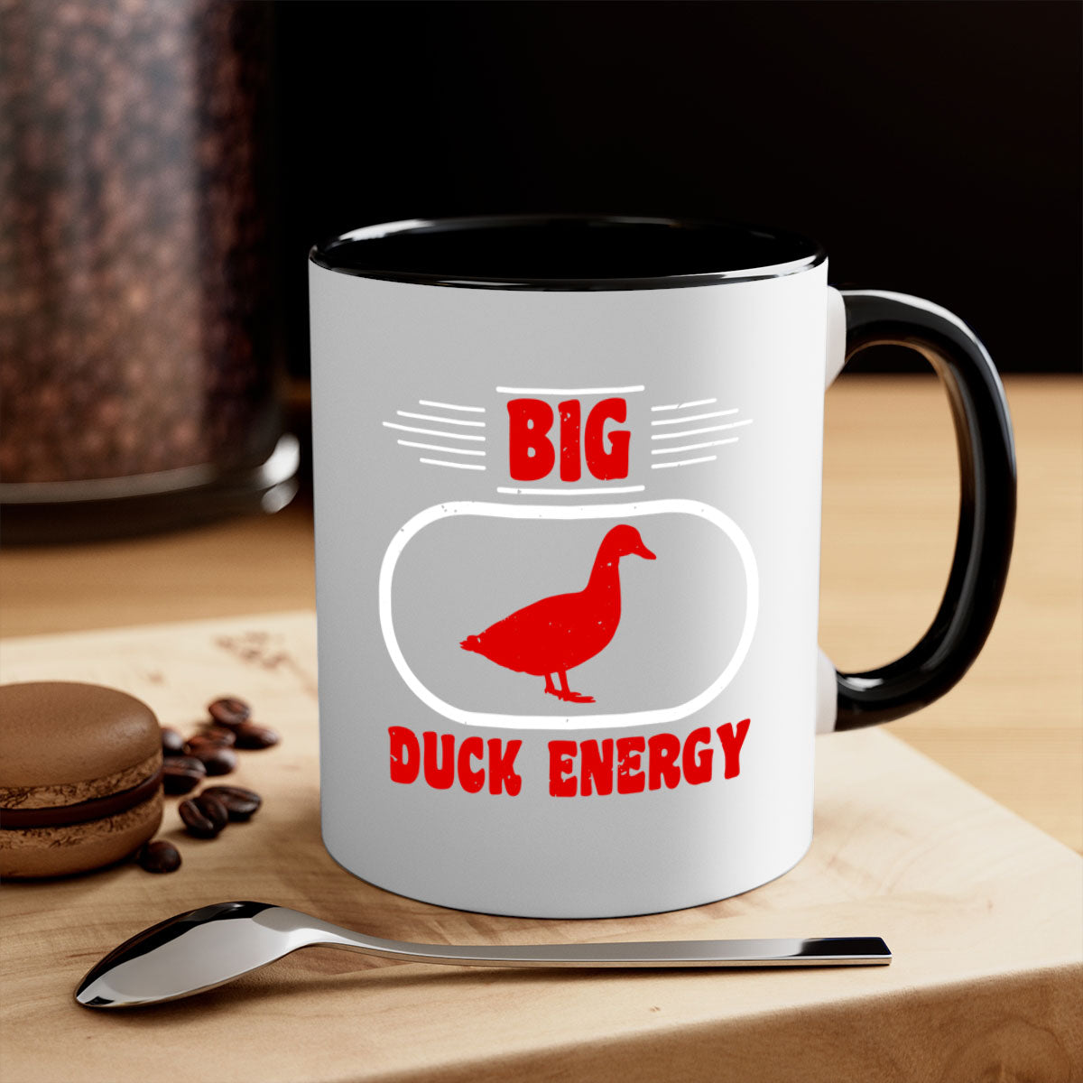 Big Duck Energy Style 6# Mug with colorful handle and glossy finish, available in multiple colors and sizes.