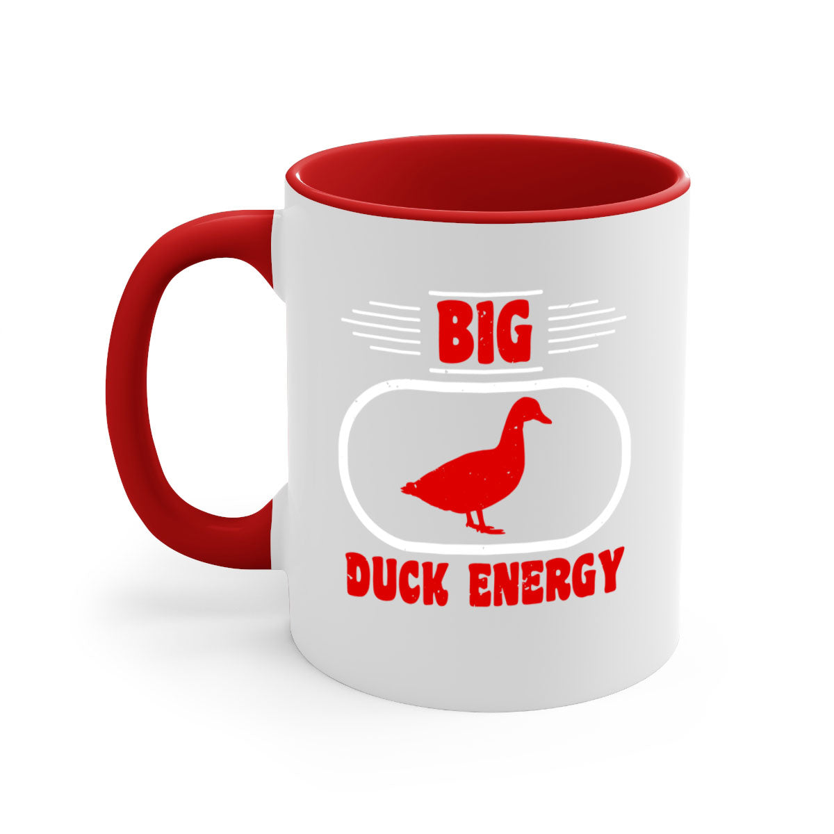 Big Duck Energy Style 6# Mug with colorful handle and glossy finish, available in multiple colors and sizes.