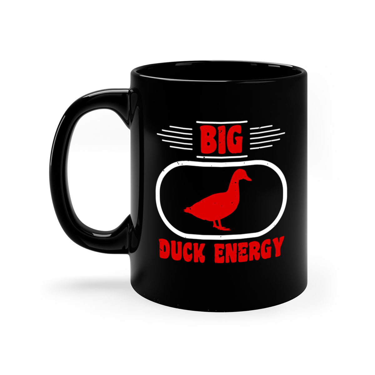 Big Duck Energy Style 6# Mug with colorful handle and glossy finish, available in multiple colors and sizes.
