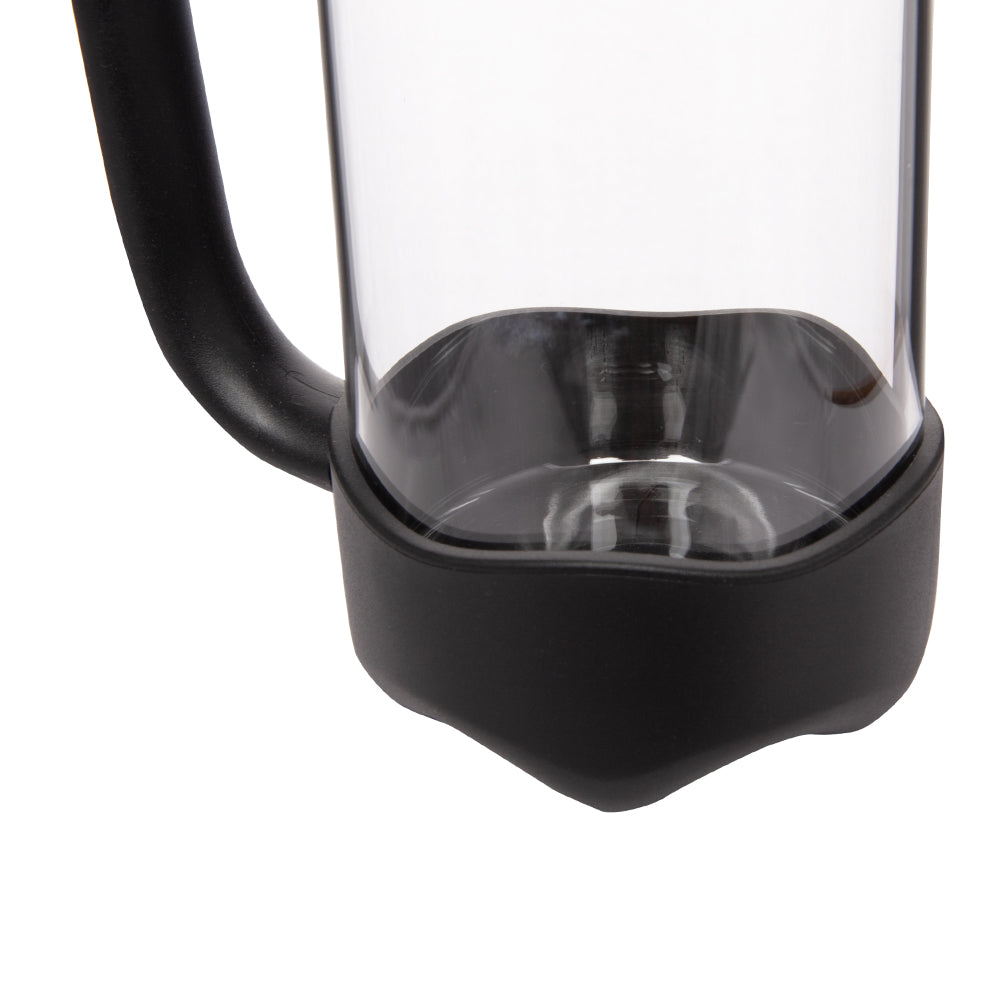 BiggCoffee FY92 French Press 350 ML aus Edelstahl und Borosilikatglas mit hitzebeständigem Kunststoffgriff, ideal für aromatischen Kaffee.