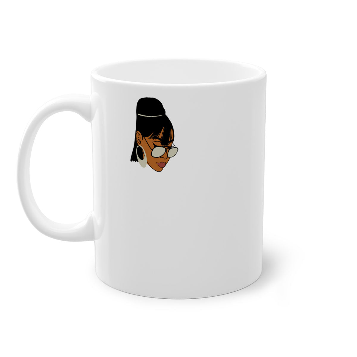 Black afro 40# Mug featuring a two-tone design with a colored handle and interior, perfect for coffee and tea lovers.