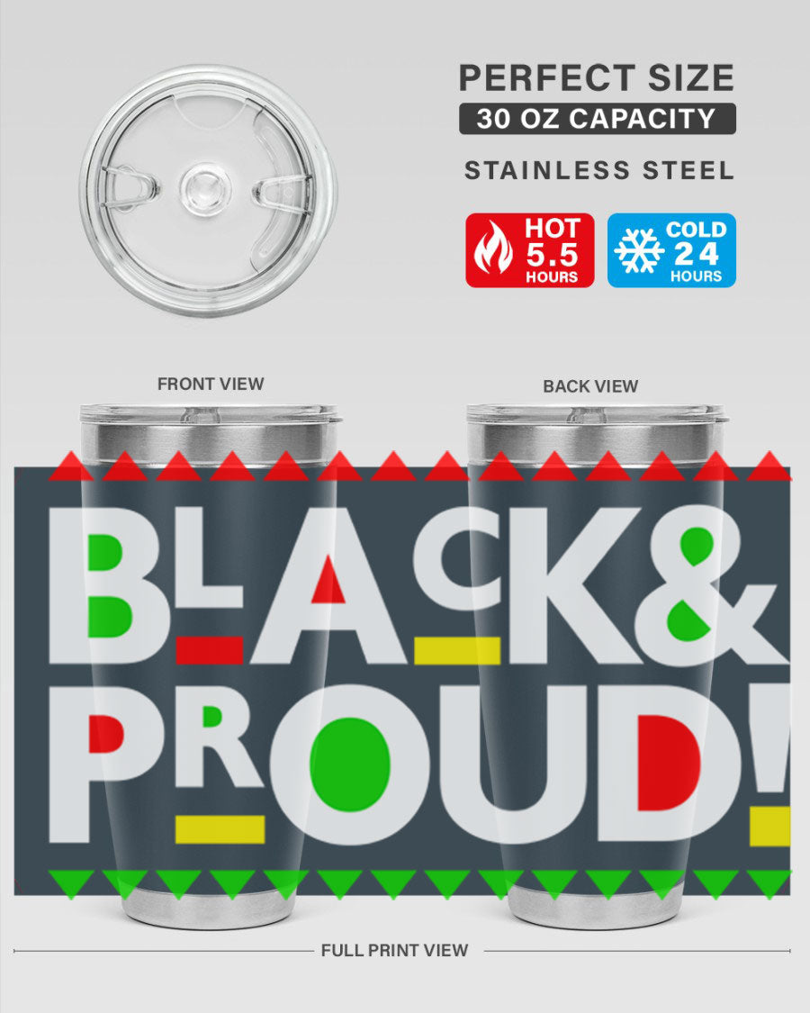 Black and Proud Cotton Tank featuring bold phrases, showcasing empowerment and style, perfect for casual wear.